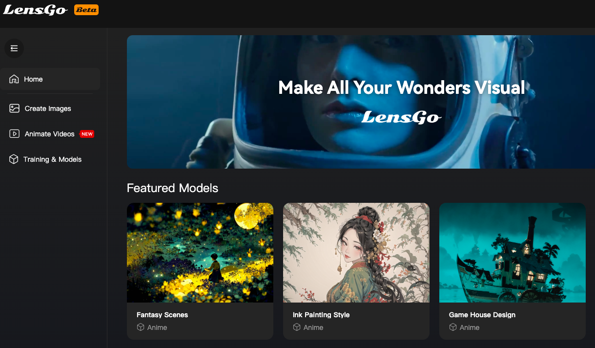 LensGo.ai - Free AI Image & Video Generator With Customizable Models